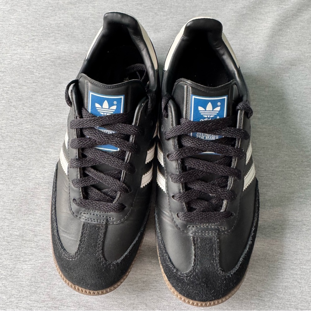 Adidas Men's Black and White Samba Sneakers